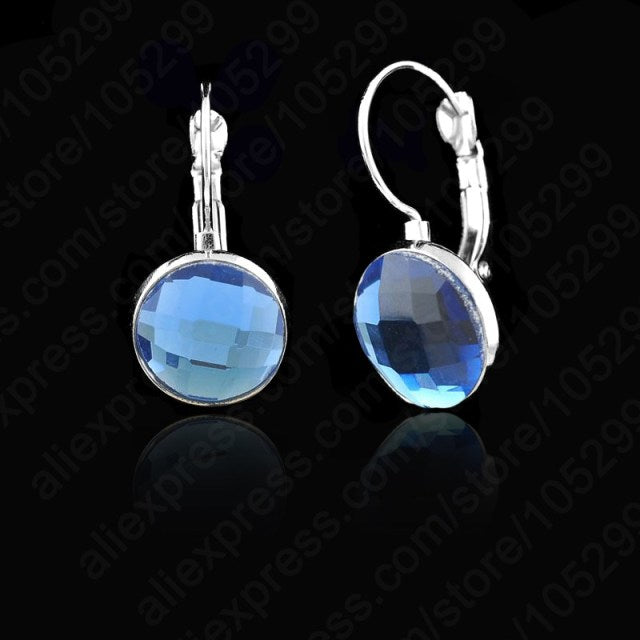 925 Sterling Silver Elegant Crystal Earrings