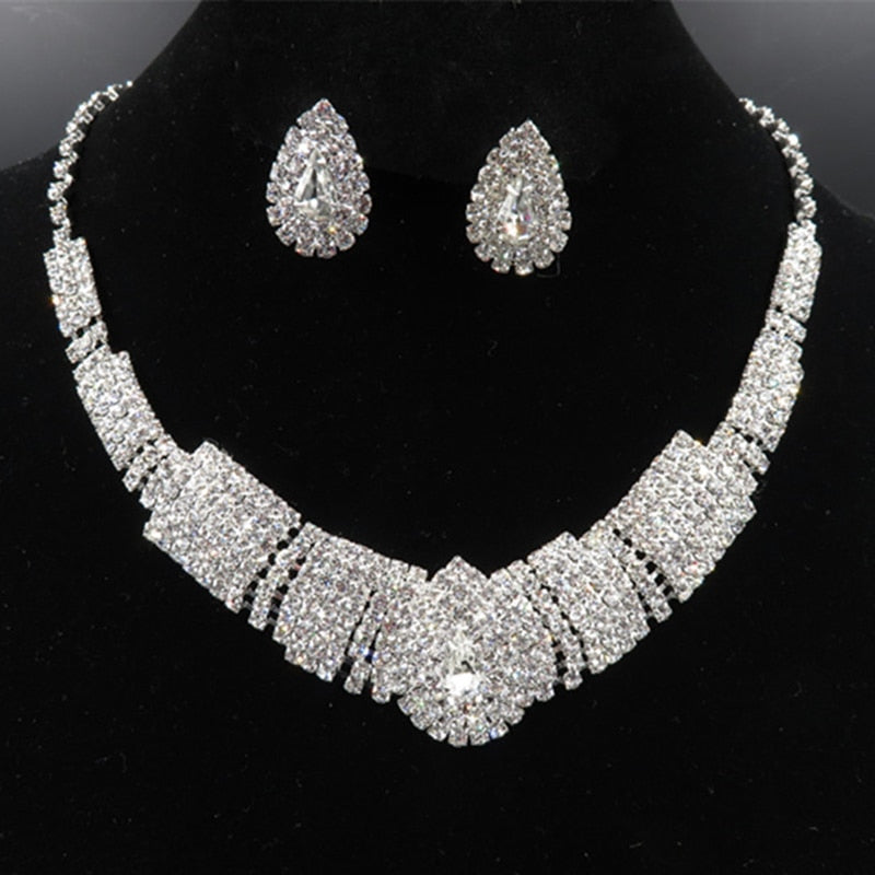 Luxury Crystal Bridal Rhinestone Silver