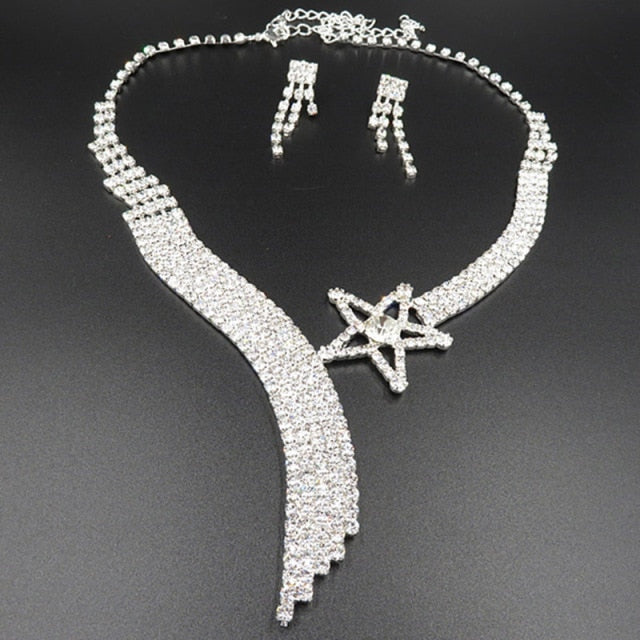 Luxury Crystal Bridal Rhinestone Silver