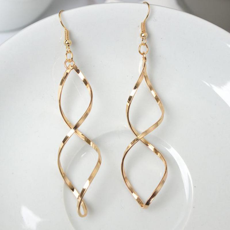Spiral Wave Curve Earrings