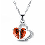Purple Heart Pendant Necklace