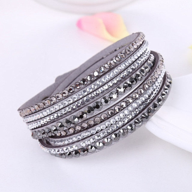 Multilayer Rhinestone Crystal Bracelet