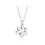 925 Sterling Silver Dogs Footprints Necklace