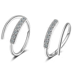 925 Sterling Silver Opening Hoop Earrings