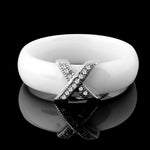 X Cross Ring With AAA Crystal