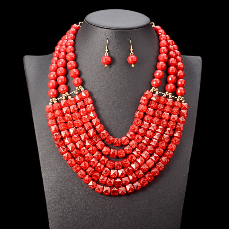 African Beads Jewelry Set