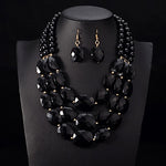 African Beads Multilayer Jewelry Set