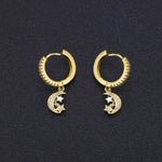 Fashion Gold Color Evil Eye Hoop Earrings