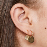 Metal Ear Clip Leaf Tassel Earrings