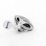 Big Oval Shell Bead Silver Plated Ring