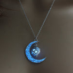 Shine Moon Luminous Stone Pendant Necklace
