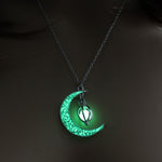 Shine Moon Luminous Stone Pendant Necklace