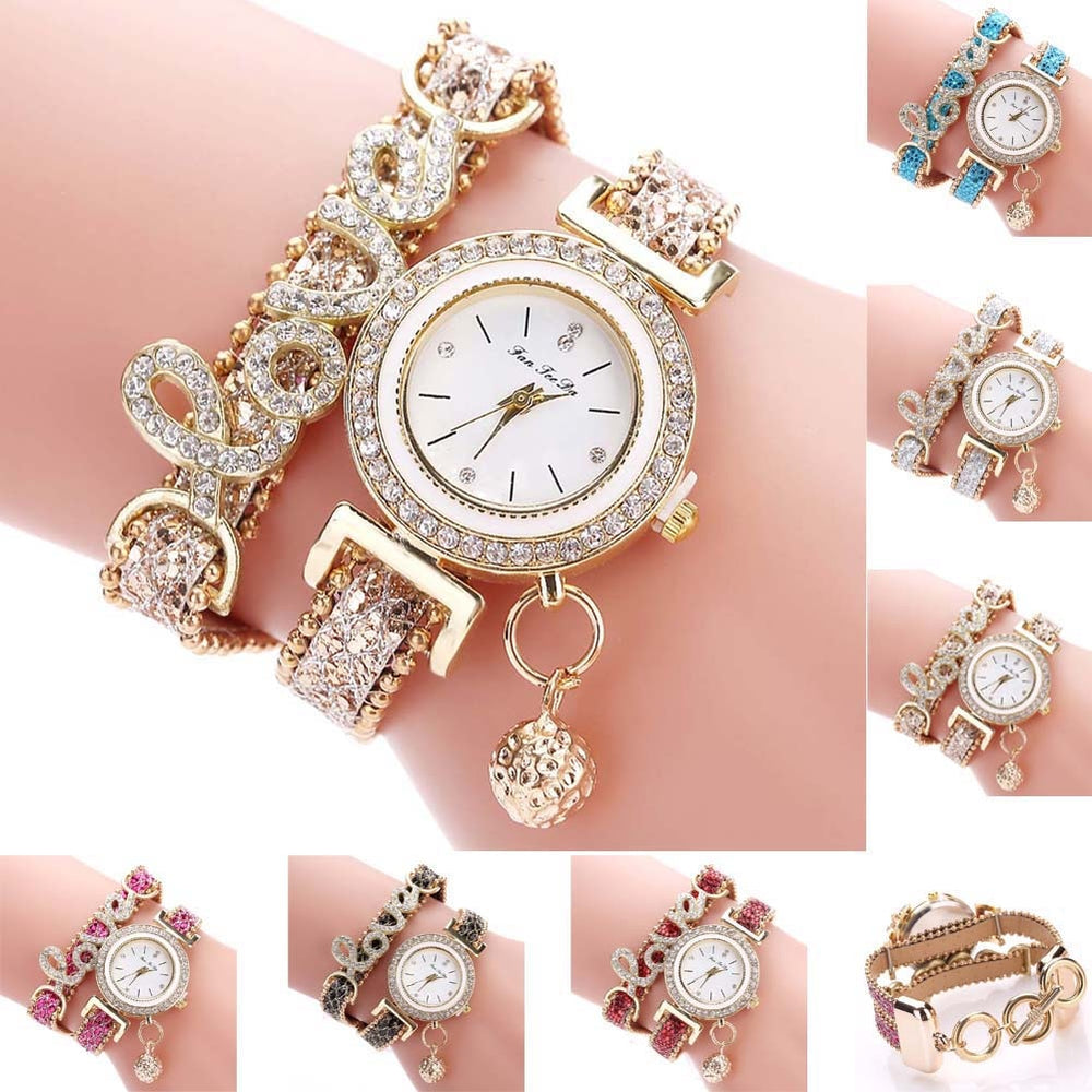 Fashion Women Multi-layer Bracelet Quartz Watch
